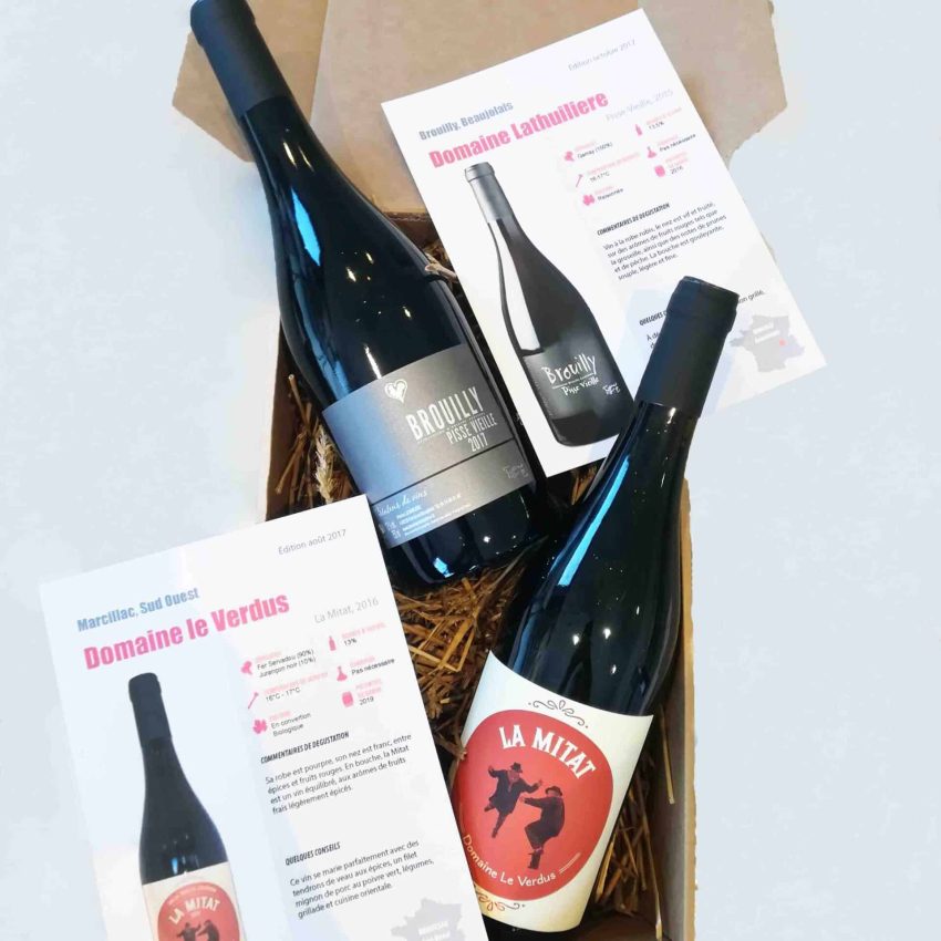 Box 2 bouteilles Vins Falguieres caviste Rodez
